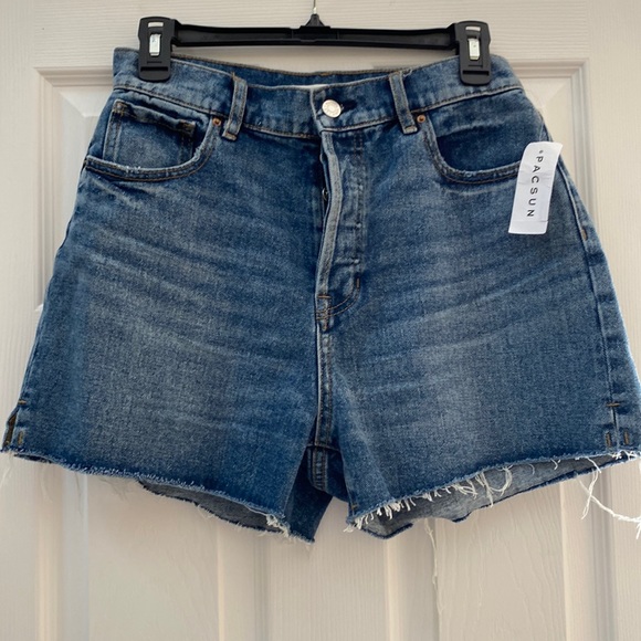 NWT PACSUN high rise jean shorts - Picture 1 of 9